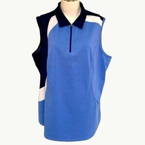 Swing Womens Collared Golf Blouse Sleeveless Size L